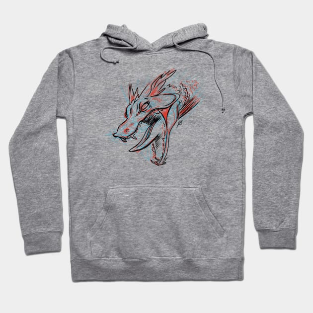 Dragon sketch Hoodie by kate@katebradleyart.com